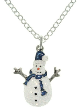 SNOWMAN NECKLACE Pewter Charm on a FREE Plated Chain